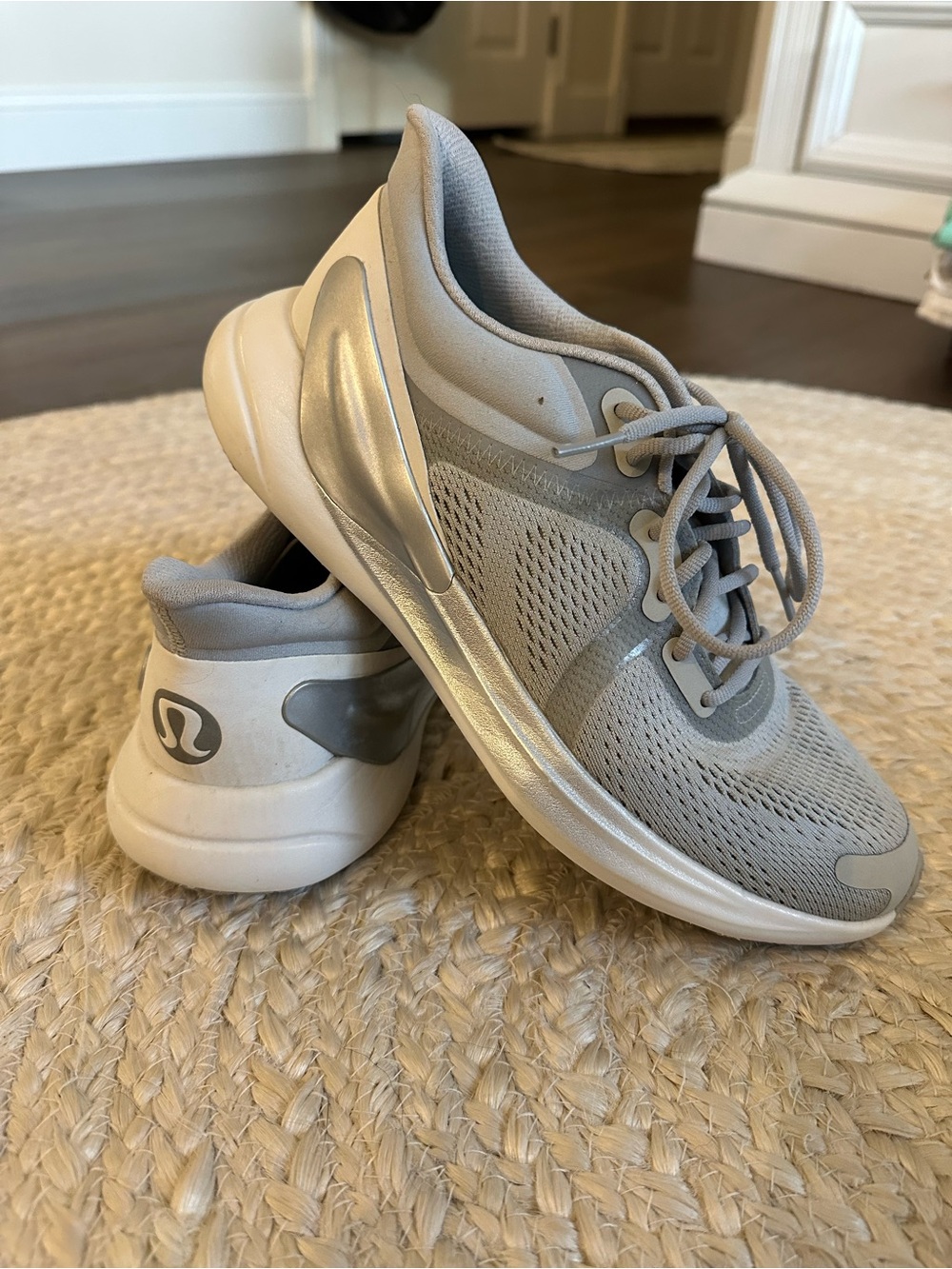 lululemon athletica Light Gray and Silver Women's Sneakers